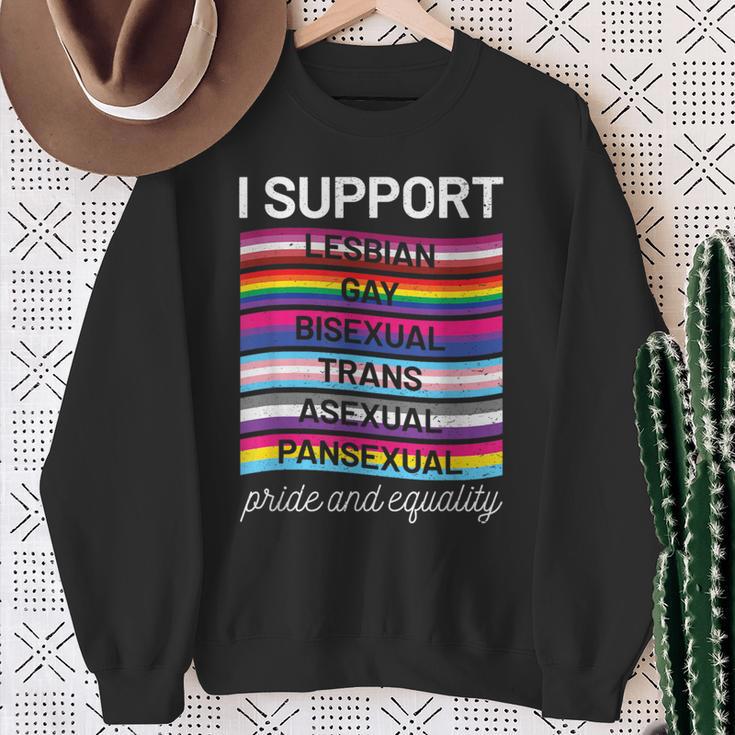 Gay Pride Lgbt Support Trans Pan Lesbian Bi Equality Sweatshirt Geschenke für alte Frauen