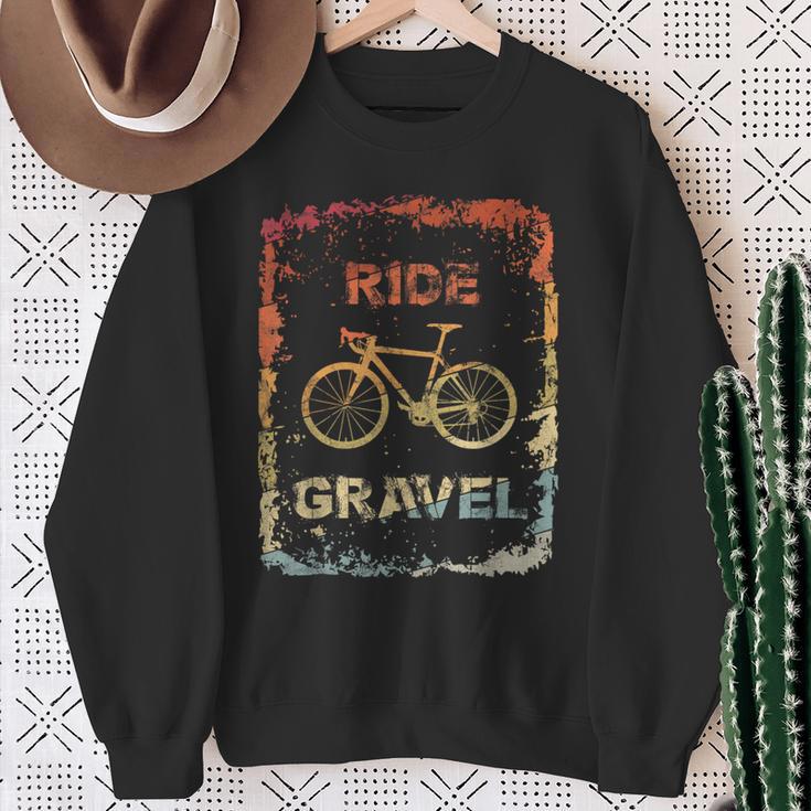 Gravel Bike Rennrad Ride Gravel Cyclocrossintage Retro Sweatshirt Geschenke für alte Frauen