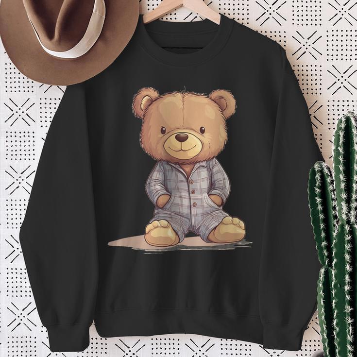 Great Teddy Bear In Soft And Cosy Pyjamas Sweatshirt Geschenke für alte Frauen