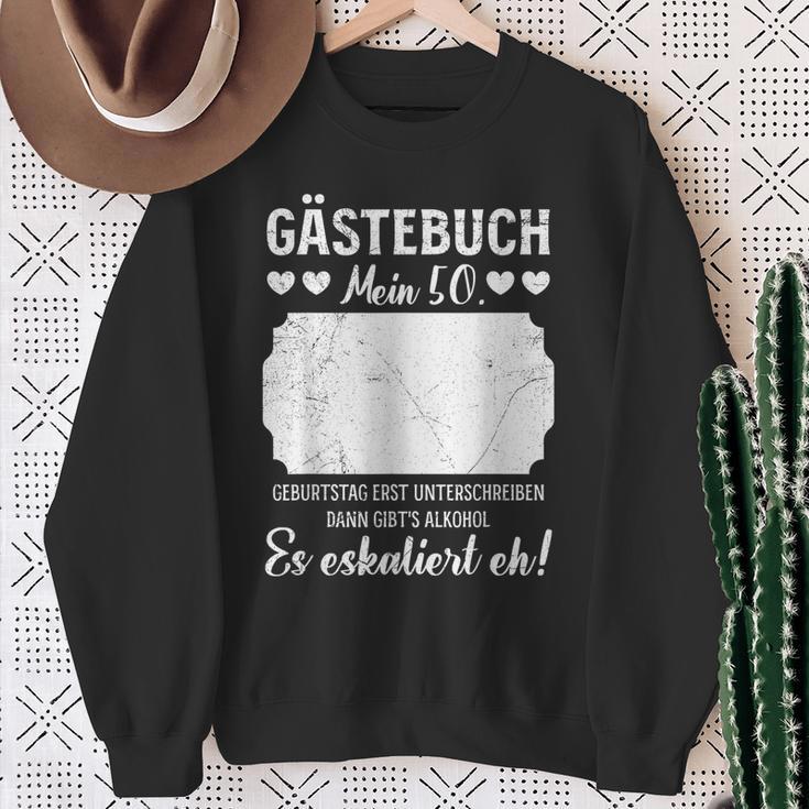 Guest Book My 50Th Birthday Party 50 Years Guest List Sweatshirt Geschenke für alte Frauen