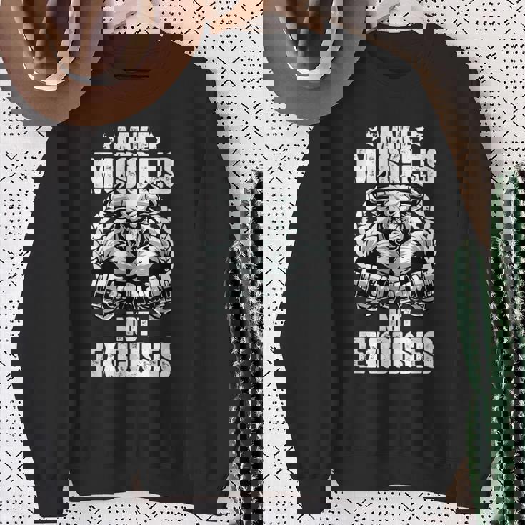 Hacer Músculos No Excusas Entrenamientos Gimnasio Cotizaciones Gimnasio Fitness Camisa de entrenamiento Regalos para ancianas