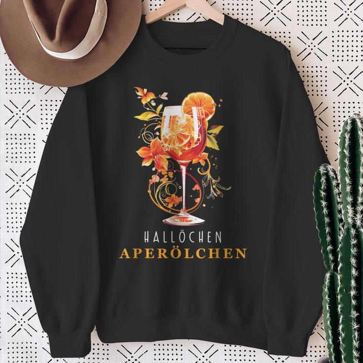 Hallöchen Aperölchen Outfit Sommer Party Cocktail Spritz Sweatshirt Geschenke für alte Frauen