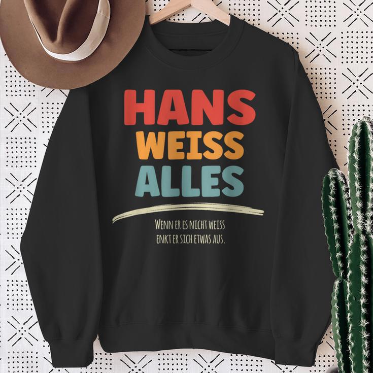 Hans Weiss Alles Hans Sweatshirt Geschenke für alte Frauen