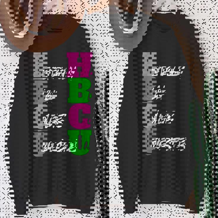 Hbcu Pink And Green Historically Black College University Sweatshirt Gifts for Old Women