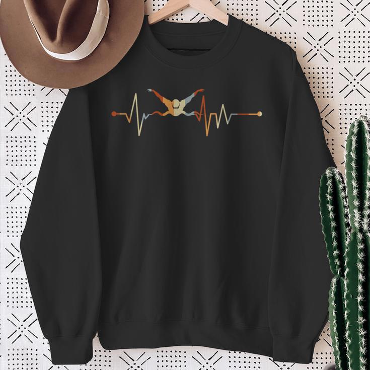 Heartbeat Swimming – Idea For Swimmers Sweatshirt Geschenke für alte Frauen