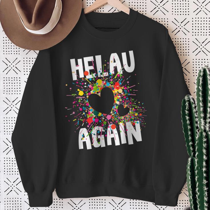 Helau Again Carnival Party Costume Confetti Sweatshirt Geschenke für alte Frauen