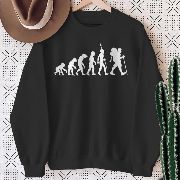 Hiking Hiking Trekking Mountain Evolution Sweatshirt Geschenke für alte Frauen