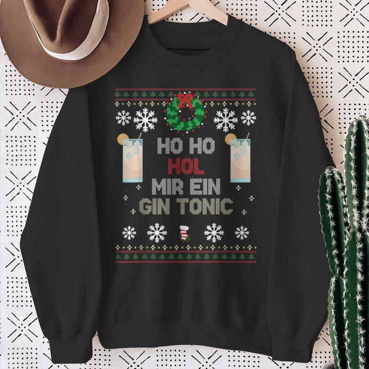 Ho Ho Hol Me A Gin Tonic Costume Christmas Sweatshirt Geschenke für alte Frauen