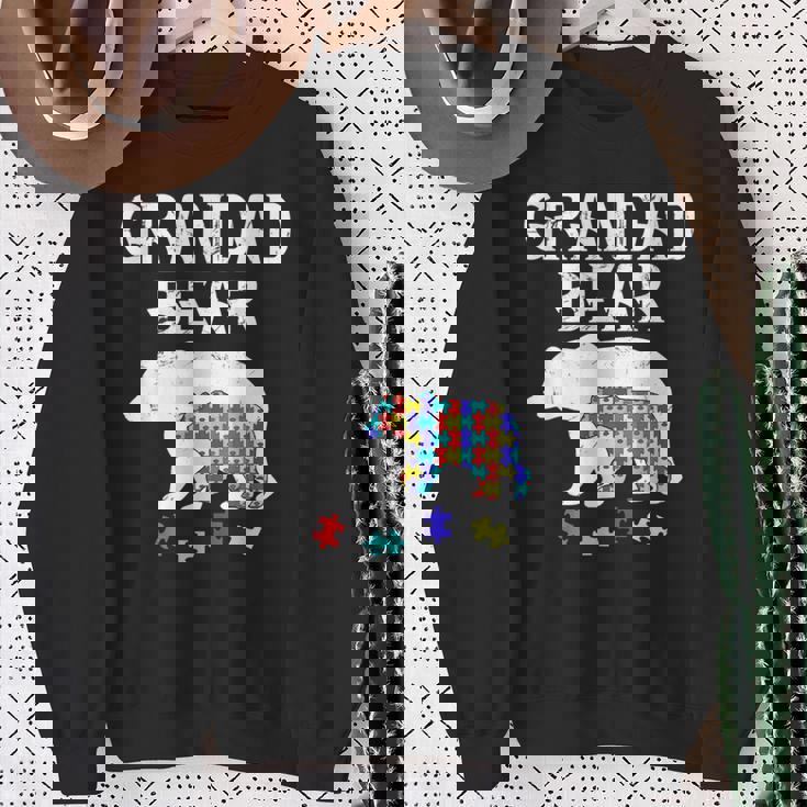 Hombre Grandad Bear Autism Awareness Autism Papa Daddy Camisa de entrenamiento Regalos para ancianas