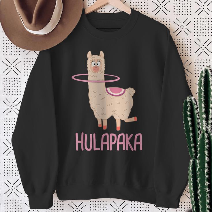 Hulapaka Alpaca Lama Hula Hooping Hoops Hoop Dance Hullern Sweatshirt Geschenke für alte Frauen