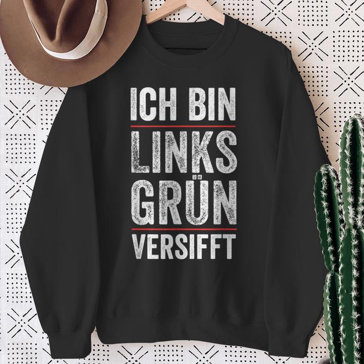 Ich Bin Links Grünversifft Gutmensch I'm Sweatshirt Geschenke für alte Frauen