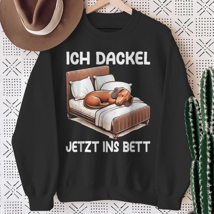 Ich Dachshund Jetzt Ins Bett Sleep Pyjama Sweatshirt Geschenke für alte Frauen