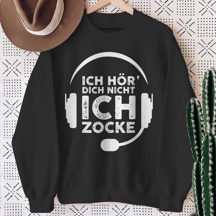 Ich Hördich Nicht Ich Zocke Gamer Joke Slogan Nerd Sweatshirt Geschenke für alte Frauen