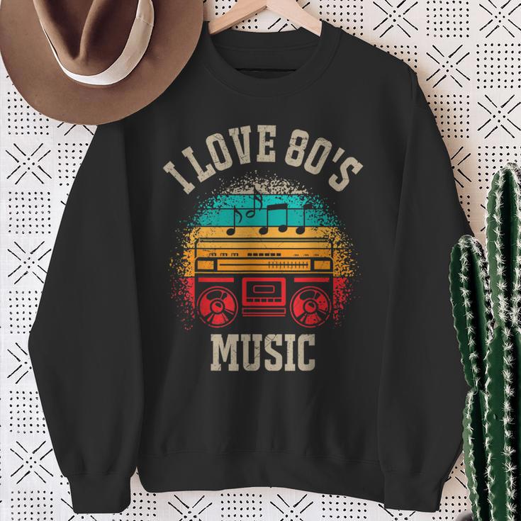 Ich Liebe 80Er Jahre Musik Sweatshirt Geschenke für alte Frauen