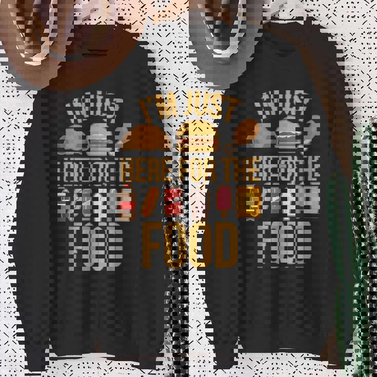 I'm Just Here For The Food Vintage Great For Food Lover Sweatshirt Gifts for Old Women