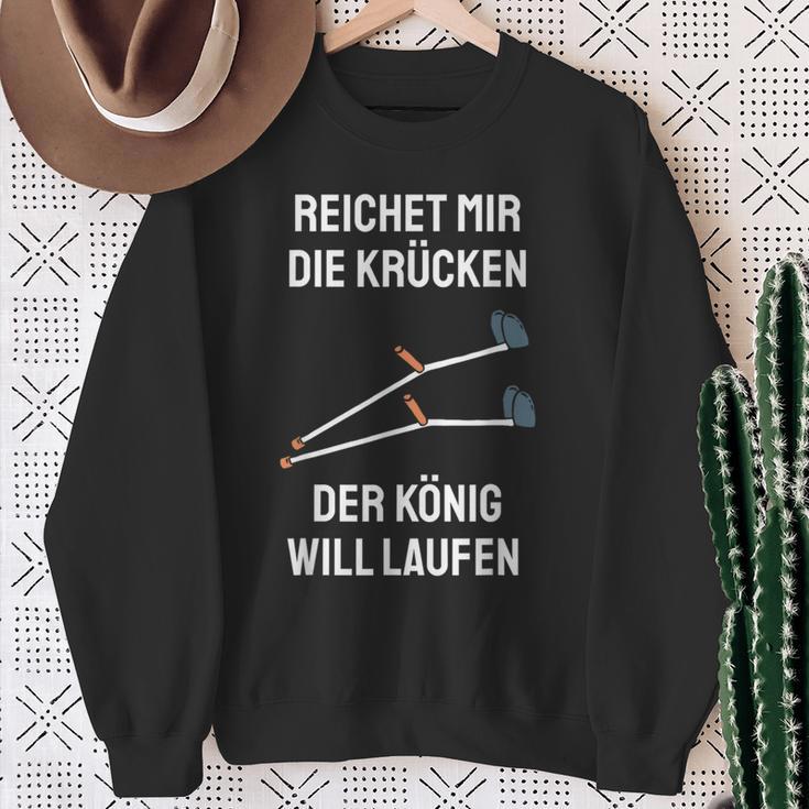 Injury Crutches Saying Gute Bessung S Sweatshirt Geschenke für alte Frauen