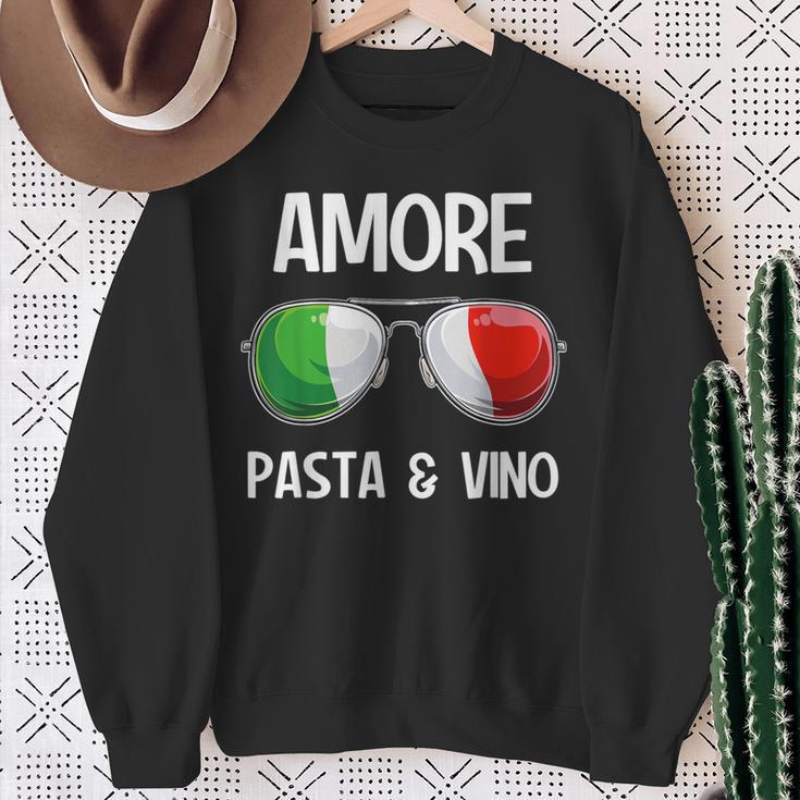 Italia Dialect Italian Amore Pasta &Ino S Sweatshirt Geschenke für alte Frauen