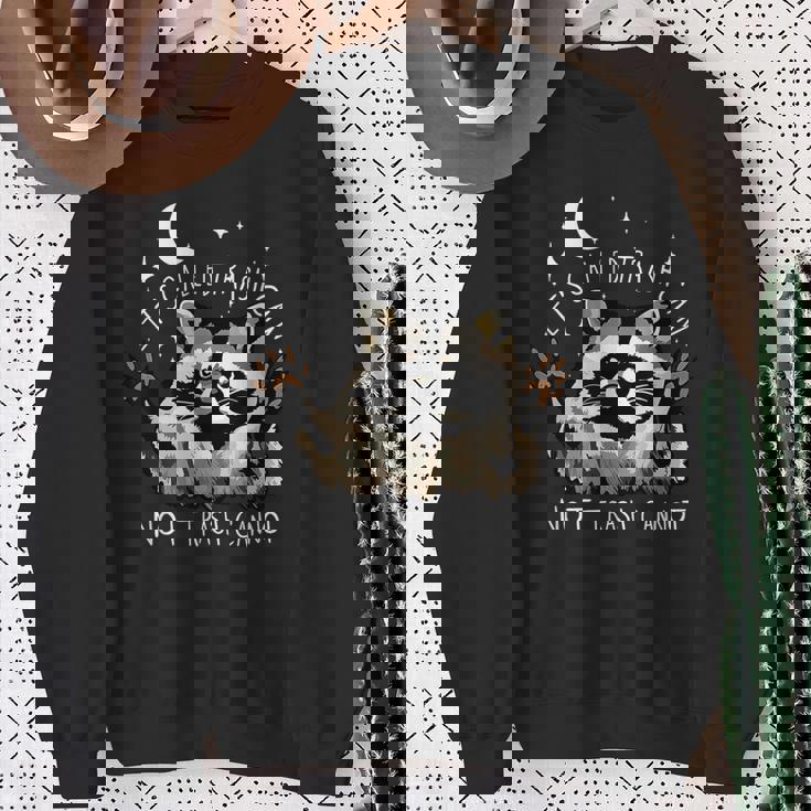 It's Called Trash Can Not Trash Cannot Funny Racoon Sweatshirt Gifts for Old Women