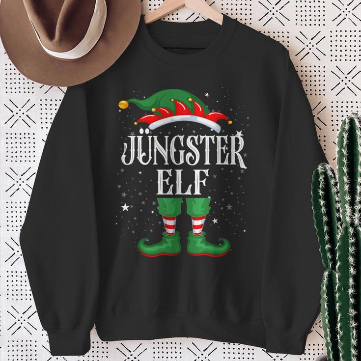 Jüngster Elf Outfit Christmas Family Elf Christmas Sweatshirt Geschenke für alte Frauen