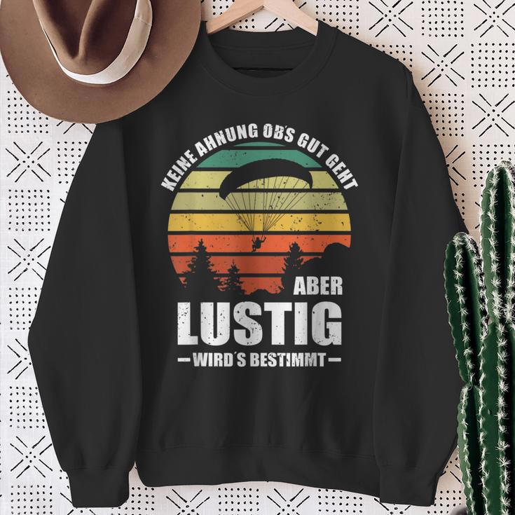 Keine Ahnung Obs Gut Geht Wirds Besticht German Langu S Sweatshirt Geschenke für alte Frauen