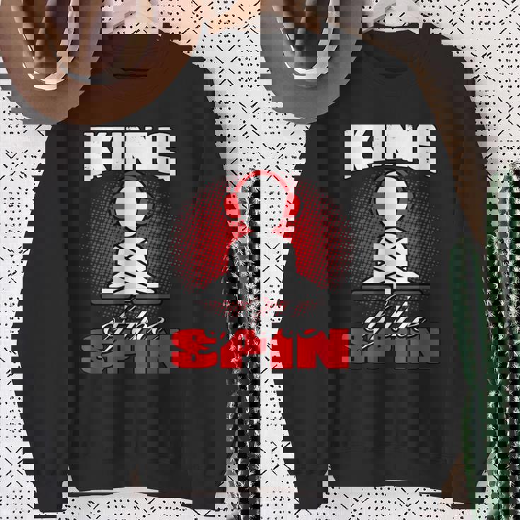 King Of The Spin Edm Dj Music Lover Camisa de entrenamiento Regalos para ancianas