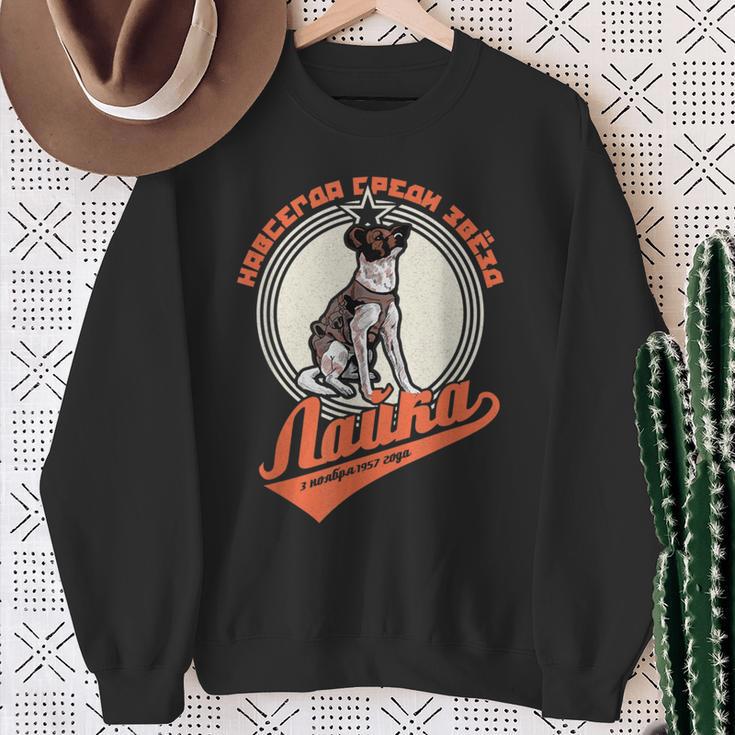 Laika Gagarin Dog Sputnik Propaganda Russia Ussr Sweatshirt Geschenke für alte Frauen