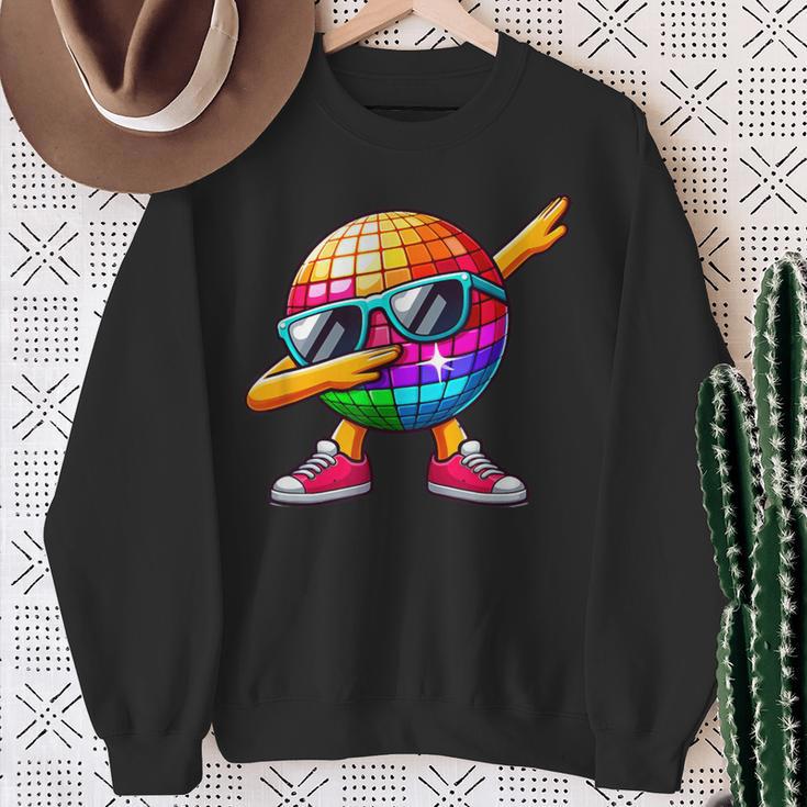 Led 70S Disco Ball Dabbing Sunglasses Nightclub Dance Party Sweatshirt Geschenke für alte Frauen