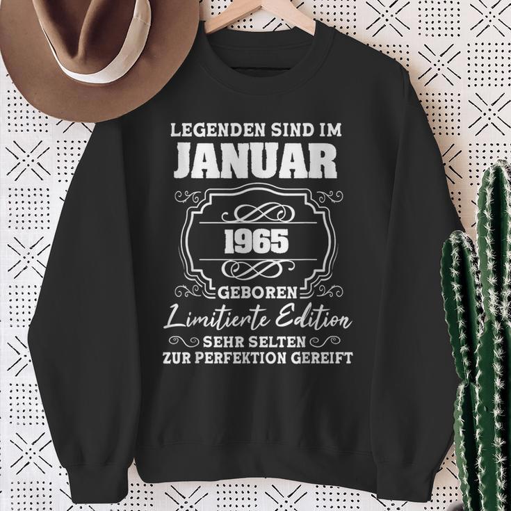 Legends Was Born In January 1965 60Th Birthday Man Sweatshirt Geschenke für alte Frauen