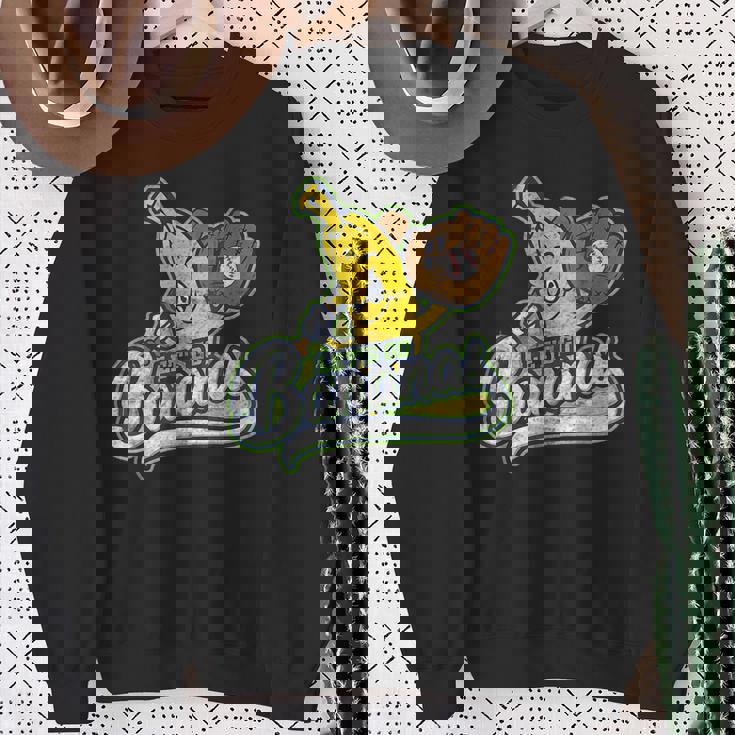 Let'S Go Bananas Cute Banana Baseball Sweatshirt Gifts for Old Women