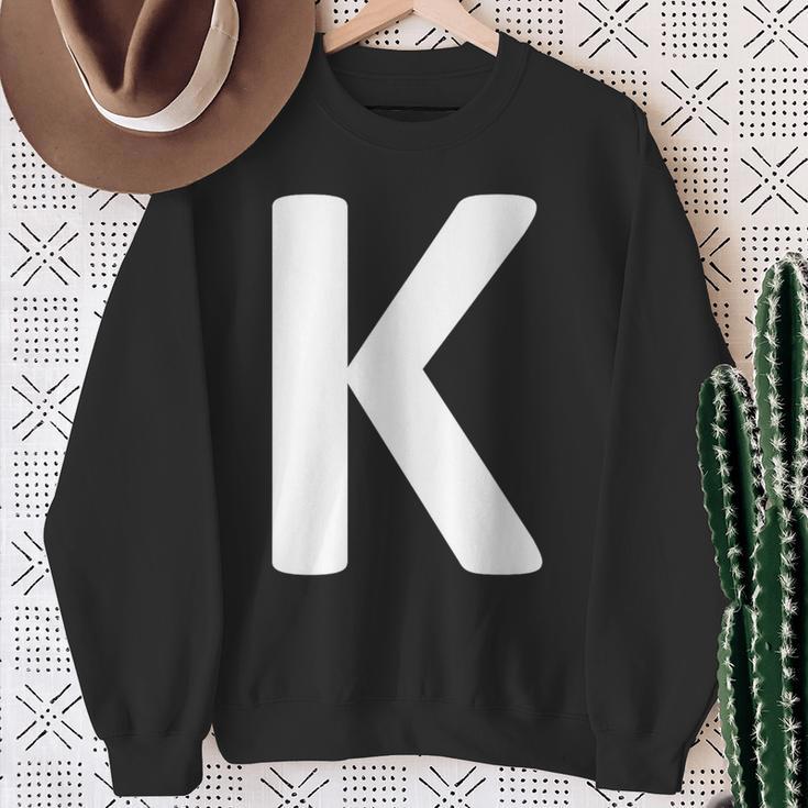 Letter K Sweatshirt Geschenke für alte Frauen