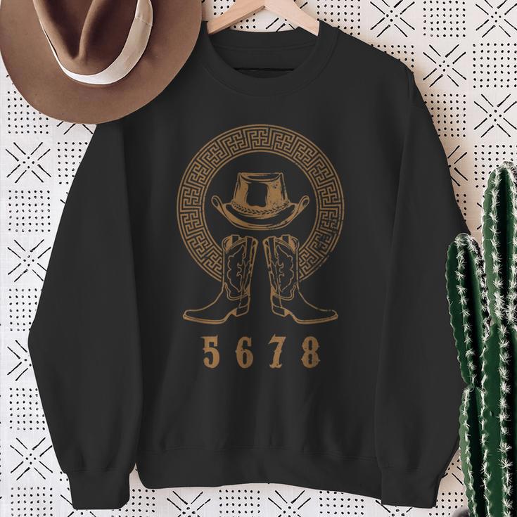 Line Dance Cowboy Hat Boots Sweatshirt Geschenke für alte Frauen