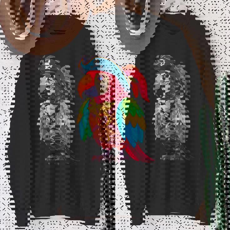 Loro Pirata Divertido Loroestido Como Pirata Camisa de entrenamiento Regalos para ancianas