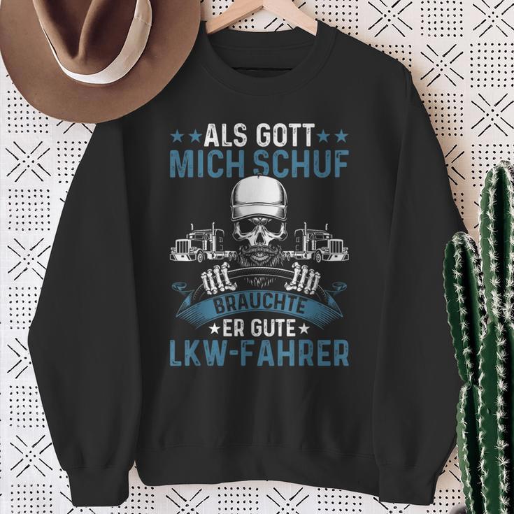 Lorry Driver Truck God Created Good Truck Driver Trucker Sweatshirt Geschenke für alte Frauen