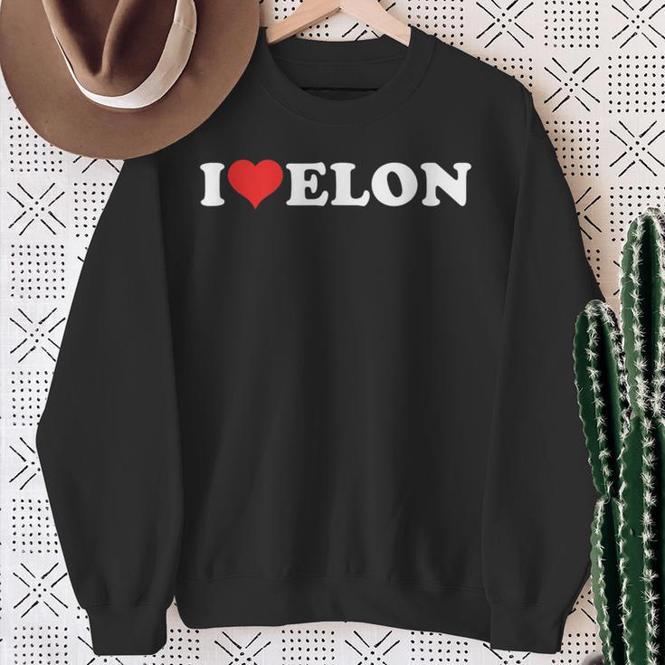 I Love Elon Sweatshirt Geschenke für alte Frauen