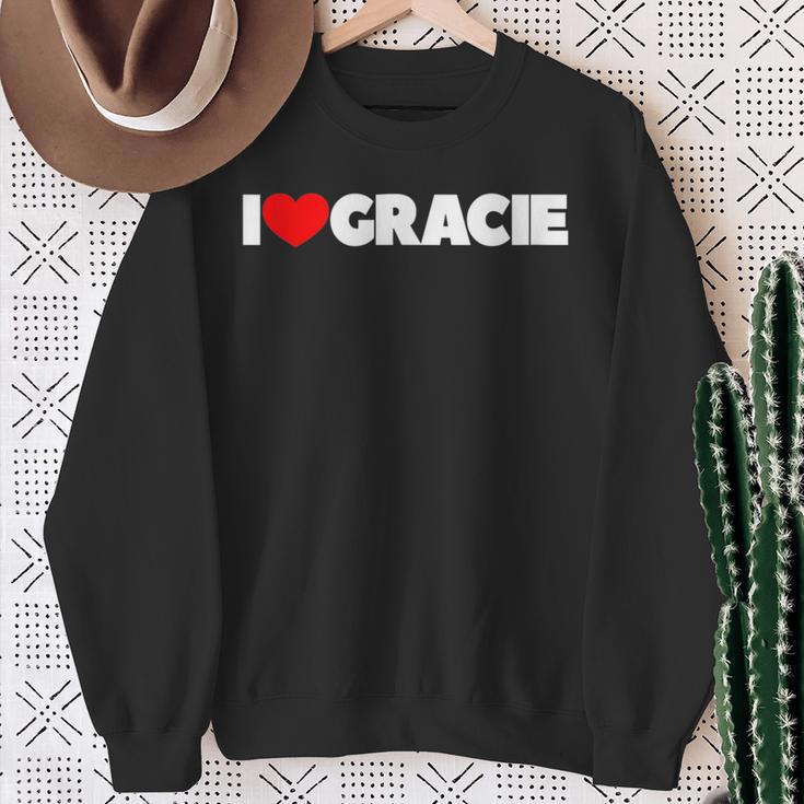 I Love Gracie Sweatshirt Geschenke für alte Frauen