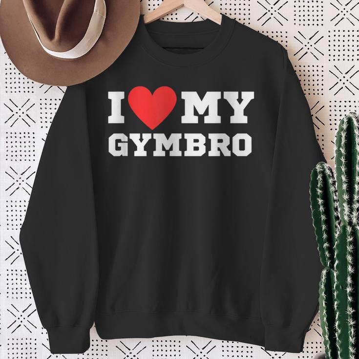 I Love My Gymbro Y2k Sigma Red Heart Sweatshirt Geschenke für alte Frauen