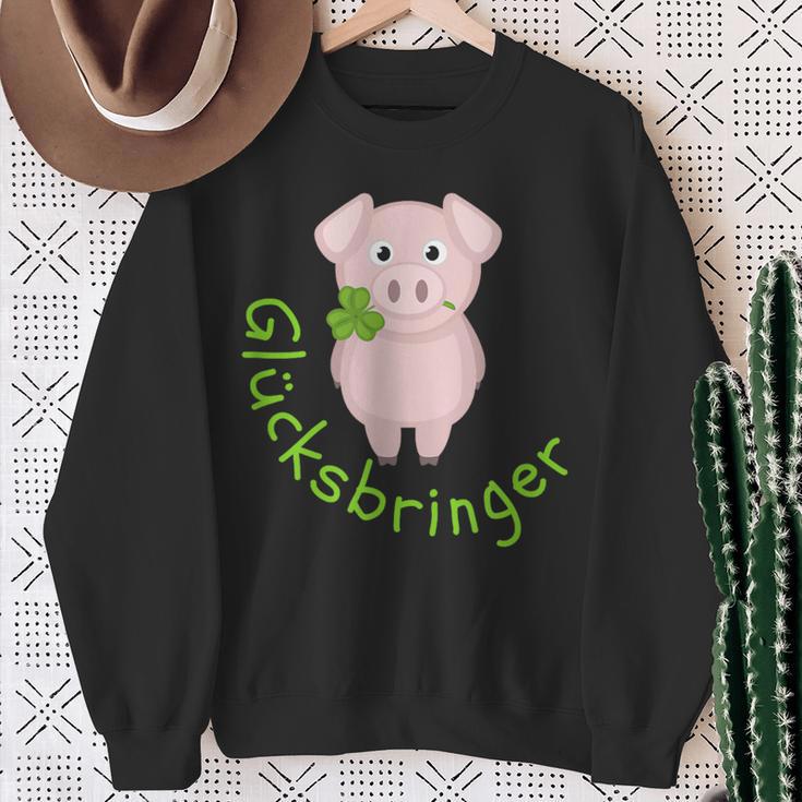 Lucky Charm Pig Clover Leaf For Friends Good Luck Sweatshirt Geschenke für alte Frauen