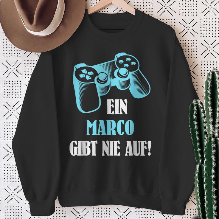 A Marco Gibt Never Up Personalised Gamer Sweatshirt Geschenke für alte Frauen