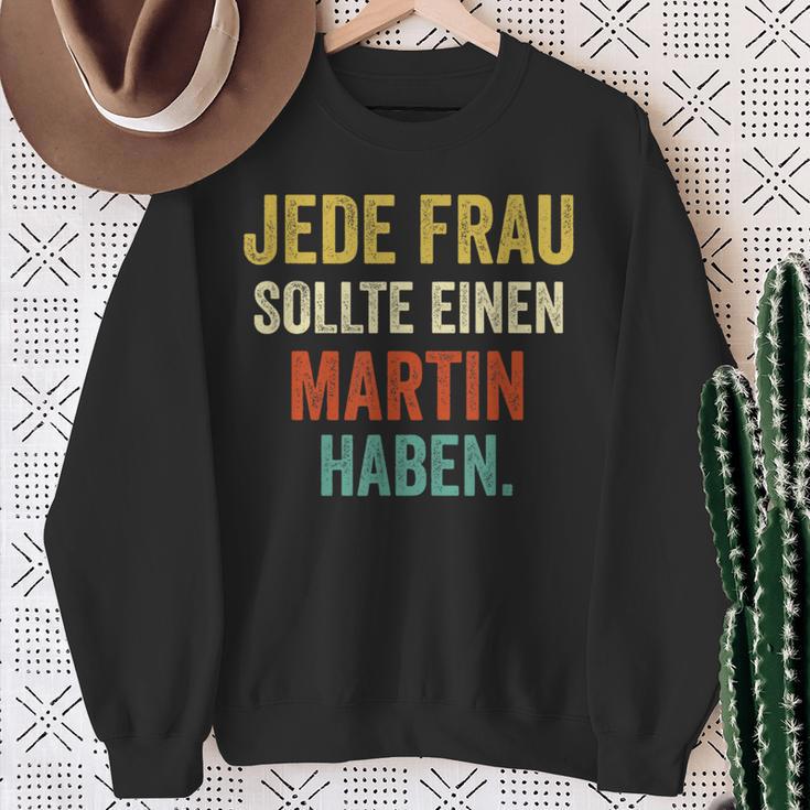 Martin First Name Martin Saying Wedding Sweatshirt Geschenke für alte Frauen