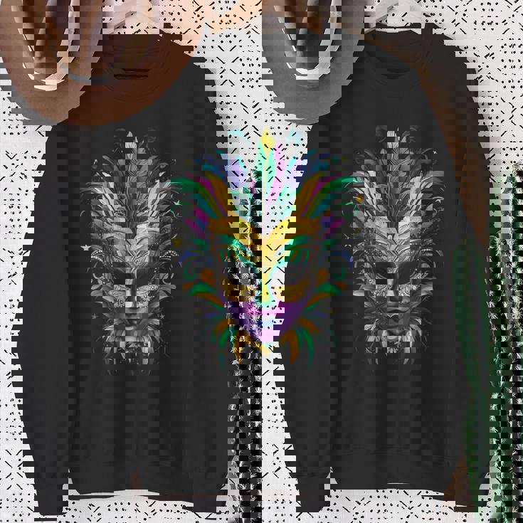 Masque De Mardi Gras New Orleans Nola Louisiana Outfit Carnaval Sweater e Cadeaux pour les femmes âgées
