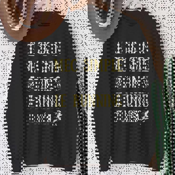 Mec Simple Running Apéro Homme Humour Course À Pied Cadeau Sweater e Cadeaux pour les femmes âgées