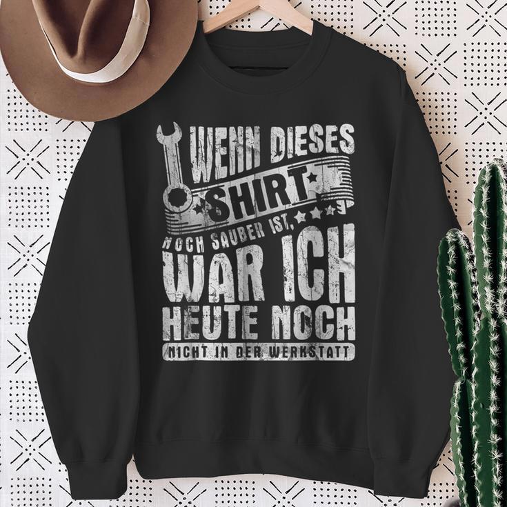 With Mechanic Car Wenn Dieser Noch Sauberist Ist Sweatshirt Geschenke für alte Frauen