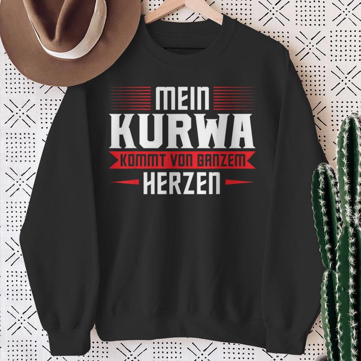 Mein Kurwa Kommton Ganzem Herz Polen Kurwa Sweatshirt Geschenke für alte Frauen