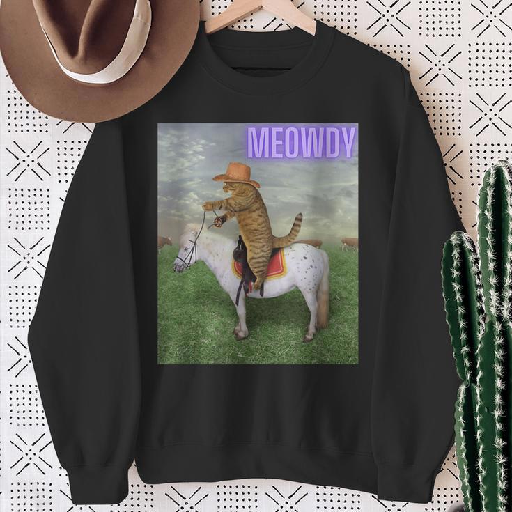 Meowdy Meme Cat And Pony Sweatshirt Geschenke für alte Frauen