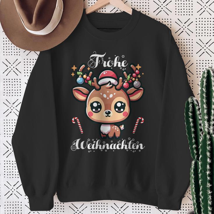 Merry Christmas Cute Reindeer Winter Christmas Sweatshirt Geschenke für alte Frauen