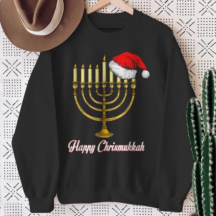 Merry Christmas Jewish Christmas Hanukkah Holiday Sweatshirt Geschenke für alte Frauen