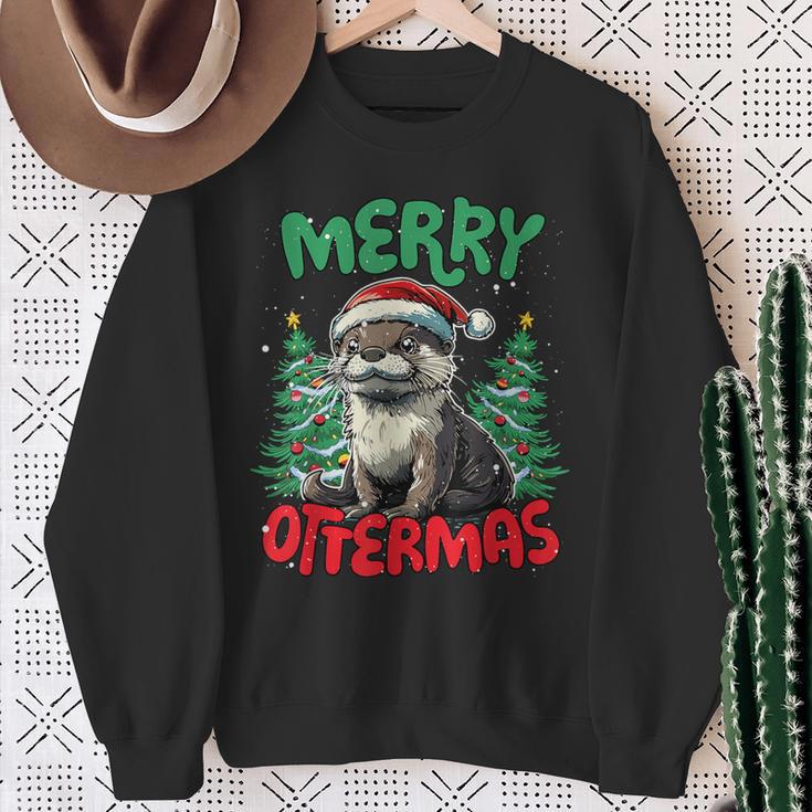 Merry Ottermas Otter Christmas Sweatshirt Geschenke für alte Frauen