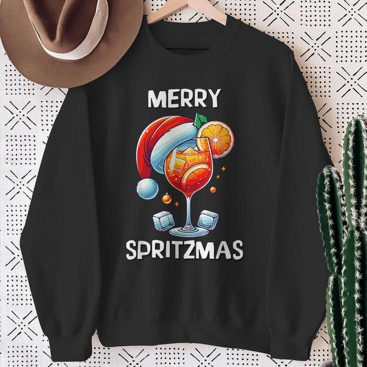 Merry Spritzmas Christmas Cocktail Holiday Drink Sweatshirt Geschenke für alte Frauen