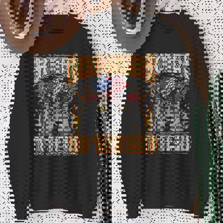 Motorcycle Military Veteran Biker Brotherhood Tank Top Sweatshirt Gifts for Old Women
