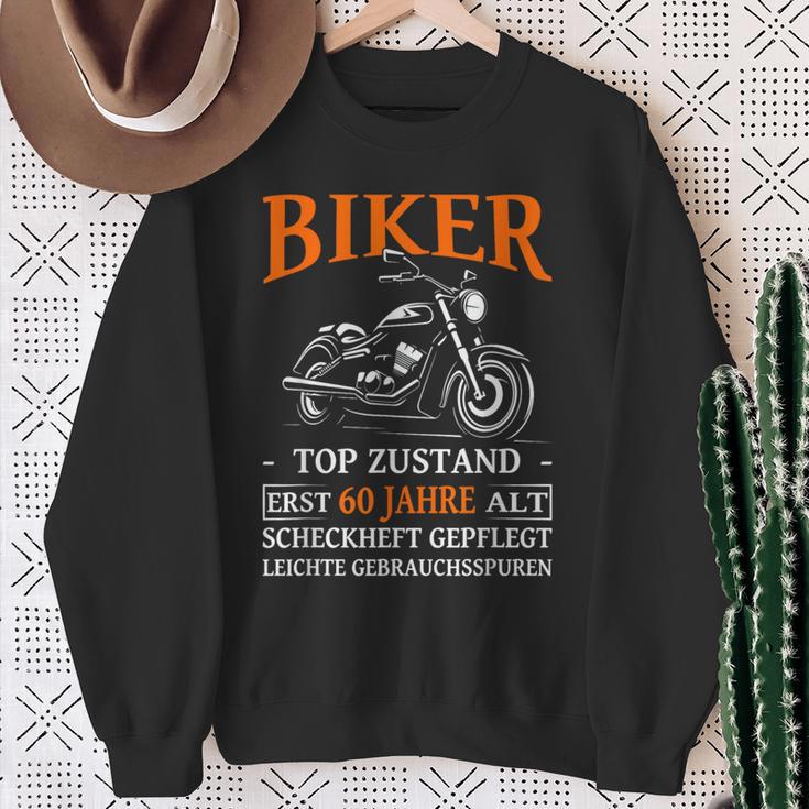 Motorcyclist 60Th Birthday Biker Top Condition Sweatshirt Geschenke für alte Frauen